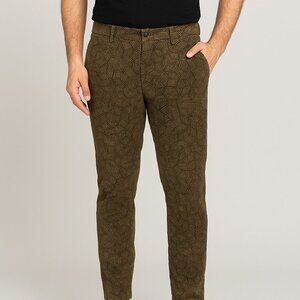 Banana Republic Heritage Slim Fit Corduroy Pants Brown Geometric Size 42 NWOT